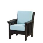 Mission outdoor armchair with cushioned seat and durable weather-resistant frame in Ocean County, NJ.